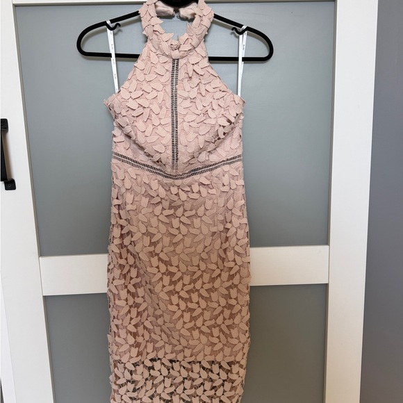 Bardot Gemma Floral Lace Dress in Blush Pink - Picture 5 of 7